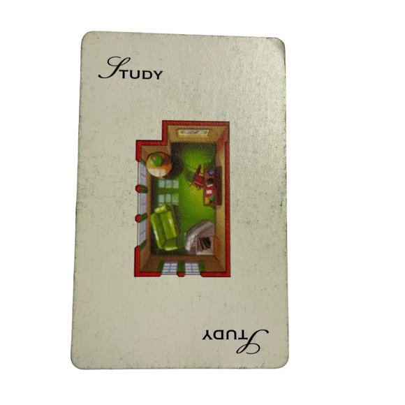 Vintage 1998 CLUE Room Card Study  Replacement Game Piece u - Picture 1 of 2